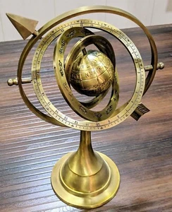 Nautical Brass Arrow ARMILLARY Middle Sphere Astrolabe Globe Home/Office Decor - Picture 1 of 9