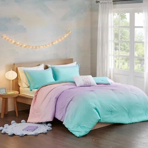 Mi Zone Glimmer Metallic Glitter Printed Reversible Comforter Set - Picture 1 of 10