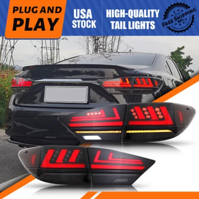 Smoked LED Tail Lights For Lexus ES350 ES 300h 2013-2018 Rear Lamps Assembly - Image 1 of 4