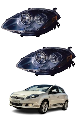 Coppia Fari Proiettori Anteriori Destro Sinistro per Fiat Bravo II 198 dal 2007 - Image 1 of 2