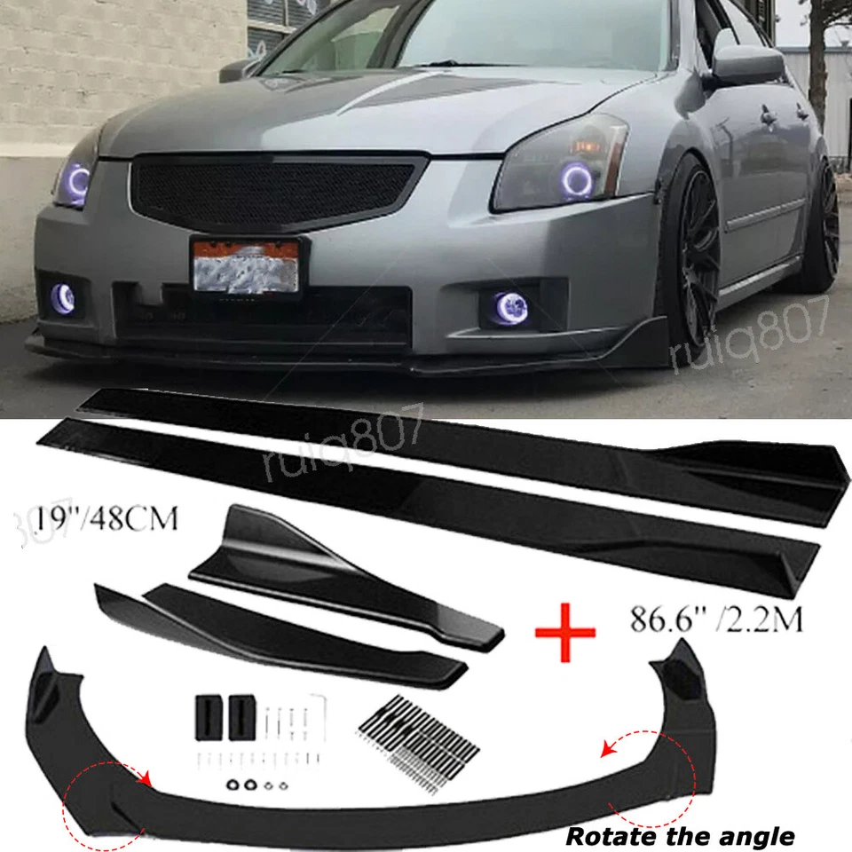 Car Front Bumper Lip Splitter+Side Skirts+Rear Lips For Nissan Maxima 2000-2020 Foto 1 de 4
