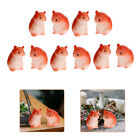  10 sztuk Żywica Słodki chomik Miniaturowe figurki Bonsai Małe ozdoby