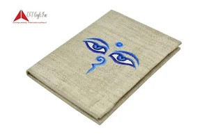 Cuaderno nepalí diario de 8,25x6 pulgadas hecho a mano Himalaya Lokta papel cubierta de tela - Imagen 1 de 4