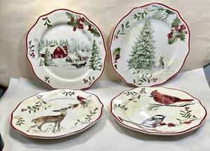 Set of 4 Better Homes Heritage Christmas Holiday Plates: New with Tags - Picture 1 of 11