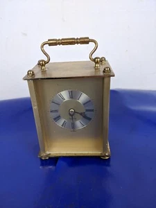 Vintage deutsche Messing Quarz Kaminuhr - für Ersatzteile - Bild 1 von 6