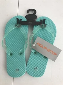 Aqua Stop Girls Small (11-12) Flipflops Sandals Shoes Green (TW-1124) - Picture 1 of 5