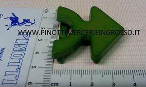 PASSANTE-FIBBIA DECORATIVA-VERDE - PEZZI 10 - Picture 1 of 1