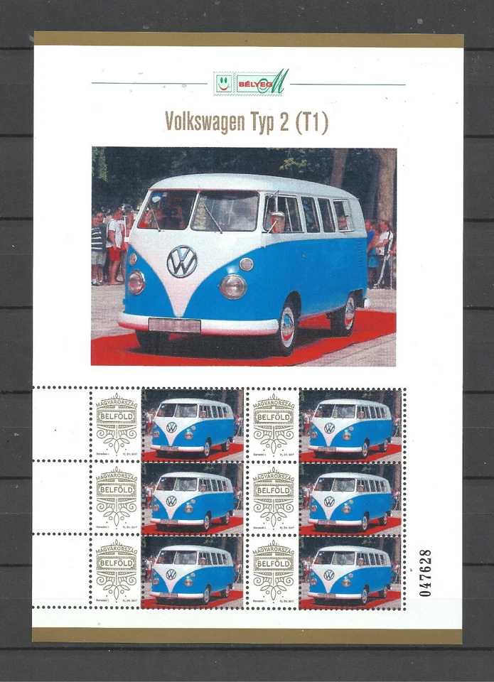 U 222  HUNGARY PM  2024 Volkswagen Typ 2 /T1/  BL MNH - Image 1 of 1