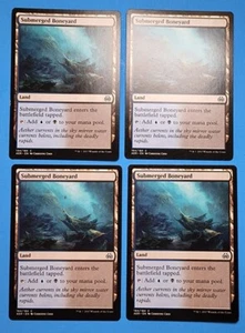 4x Submerged Boneyard Aether Revolt 2017 Mtg Magic Card Dual Land Mana 194 - Picture 1 of 4