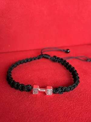 Sport bracelet weight lifting montivation dumbbell charm unisex weigtlifting - Image 1 of 4