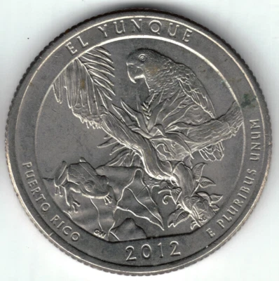 USA - 2012P - Washington ¼ $ - El Yunque - Rare - #18508 - Image 1 of 2