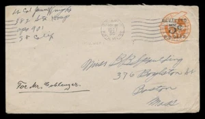 UC11- UPSS #AM52/41 - USED ENVELOPE + A.P.O. 901 CANCEL - Bild 1 von 2
