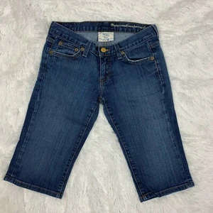 Original Penguin Bermuda Denim Shorts Emma Low Rise Womens Size 25 Jean Straight - Picture 1 of 9