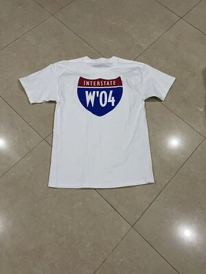 Camiseta De Colección George Bush Hecha en EE. UU. Talla L Presidente Años 90 Blanca Foto 1 de 3