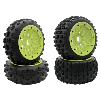 2pc Front and Rear Knobby Tyres Wheel Hub for 1/5 Hpi RV Km Baja 5b Parts - Image 1 of 4