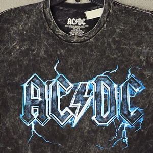 Camisa ACDC Para Hombres Extra Grande XL Negra Informal Concierto 77 Gira Mundial Música Rock Nueva con Etiquetas - Imagen 1 de 13
