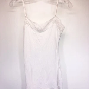 Zenana outfitters Small S womens tank top Solid Print White lace detail - Picture 1 of 6
