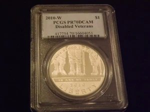 2010-W $1 Disabled Veterans PCGS PR 70 - Picture 1 of 2