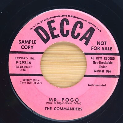 THE COMMANDERS - MR. POGO / THE TOUCH - JAZZ 45 PROMO DECCA Foto 1 de 2