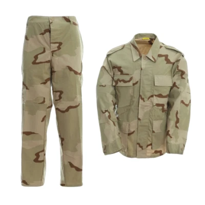 Tricolor Desert Camo Combat Training Uniform suit Long Sleeve Pants DCU Suit - Image 1 of 4