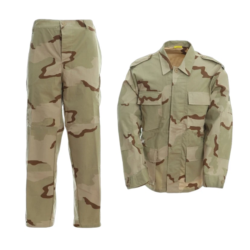 Tricolor Desert Camo Combat Training Uniform suit Long Sleeve Pants DCU Suit - Image 1 of 4