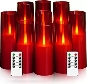 Flameless Candles,Battery Operated, Flameless Candles with Remote,Raster Texture - Picture 1 of 12