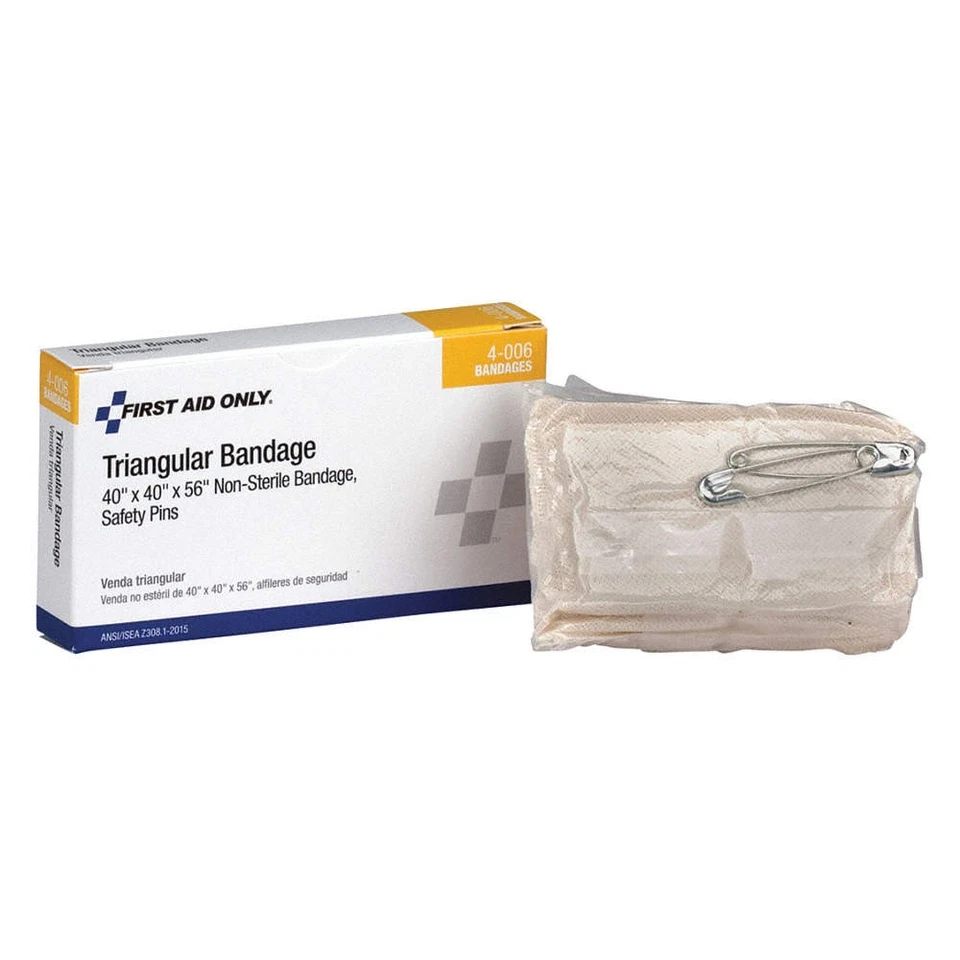 FIRST AID ONLY 4-006 Triangular Bandage,40x40x56",Beige 39N977 - Image 1 of 1