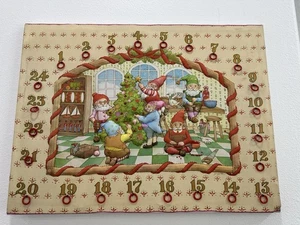 Vintage Creative Circle Elves Elf Advent Calendar Christmas Count Down 1981 - Picture 1 of 6