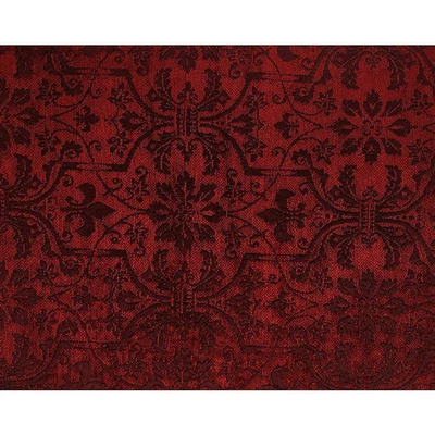 Set of 4 Cambridge Fleur de Lis Tapestry Placemats Toile Red Merlot 18x13" NEW  - Image 1 of 4