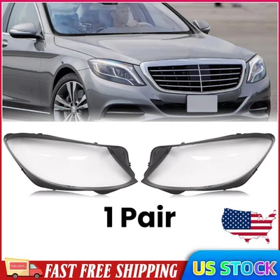 Par de cubiertas de faros para Mercedes-Benz W222 S350 S550 S600 2014-17 Foto 1 de 4