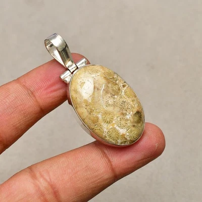 Ciondolo gioiello fatto a mano in argento sterling 925 con pietra preziosa co... - Immagine 1 di 4