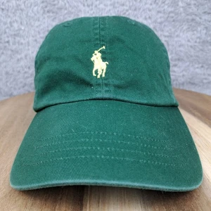 Polo Ralph Lauren Mütze Kappe Riemen hinten grün gelb Pony Baseball Freizeit Herren - Bild 1 von 6