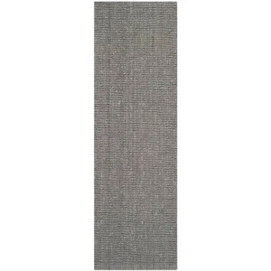 Natural Fiber Light Gray 3 ft. x 16 ft. Solid Runner Rug - Picture 1 of 12
