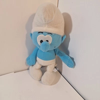 Smurfs 2010 Movie Cartoon Blue BOY SMURF Plush Doll Toy Soft Stuffed Animal 11" - Image 1 of 4