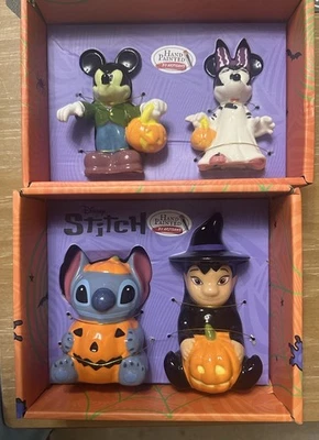 NUEVO salero y pimentero Disney Halloween Stitch Mickey & Minnie Frankenstein Foto 1 de 2