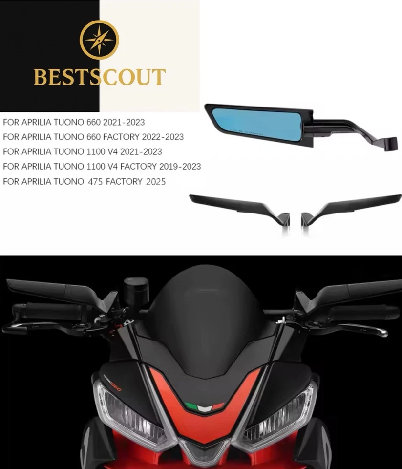 Specchietti STEALTH LOGO NAKED APRILIA TUONO 660 / FACTORY 2021 2022 2023 2024 - Imagen 1 de 4
