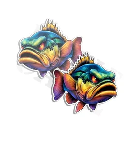 Calcomanía Surly Largemouth Bass calcomanía vida peces borrachos divertida novedad pegatina 2 PK - Imagen 1 de 3
