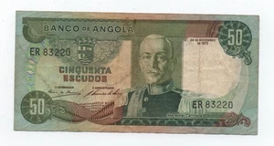 ANGOLA PORTUGAL 50 ESCUDOS 1972 PICK 100 LOOK SCANS - Picture 1 of 2