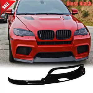 Spoiler mento paraurti anteriore nero lucido per BMW X5M E70 X6M E71 E72 2010-2014 - Foto 1 di 15