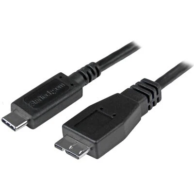 StarTech USB31CUB1M 3Ft (1M) USB-C Host to USB Micro B M/M Cable Cord Black - Image 1 of 4