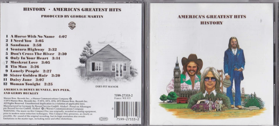 CD 12T AMERICA HISTORY AMERICA'S GREATEST HITS BEST OF 1987 TBE - Photo 1/1