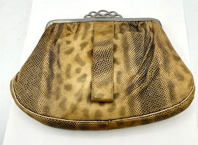 Antiguo monedero de piel de serpiente - monedero giratorio interior Foto 1 de 4