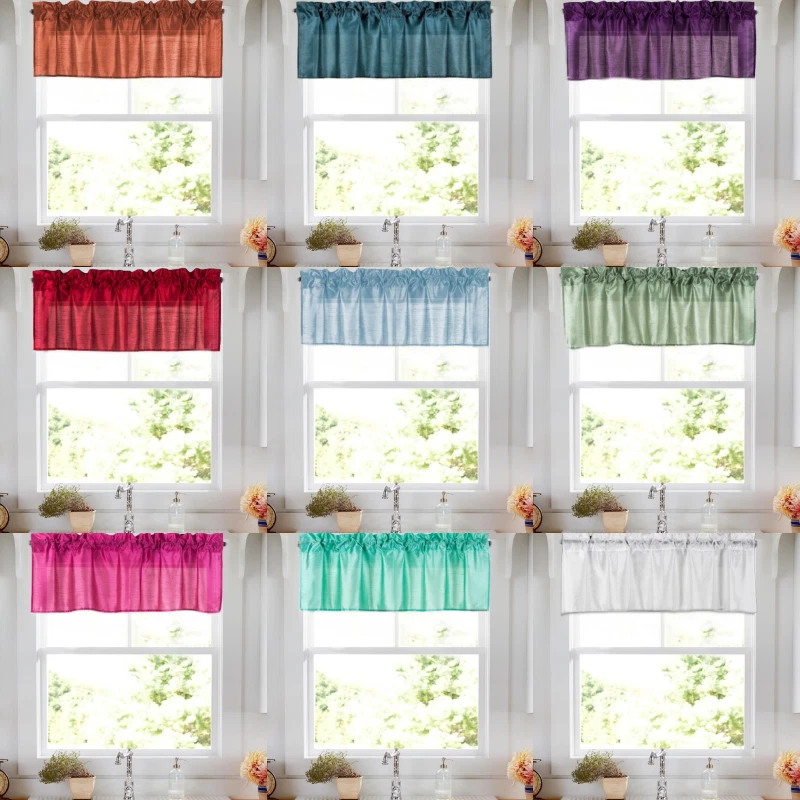 1 PIEZA CENEFA RECTA SWAG semisheer cortina ventana 55" w x 18" l estilo s18 Foto 1 de 1