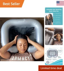 Portable Shampoo Bowl for Locs - Inflatable Hair Washing Basin for Bedridden - Picture 1 of 9