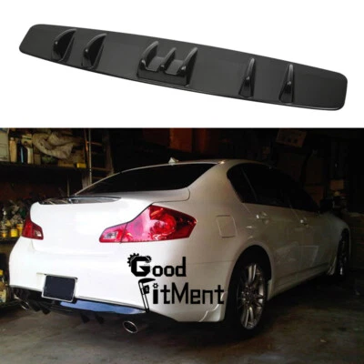 适用于英菲尼迪 G37 G35 汽车后保险杠唇锅分离器 扩散器 鲨鱼 7 Fins — 第 1/4 张图片