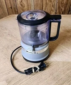 KitchenAid 3.5-Cup Mini Food Processor Silver Black KFC3516FG Tested Working - Picture 1 of 9