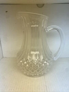 J G Durand Cristal d Arques LONGCHAMP 24% Lead Crystal Pitcher 40oz - Picture 1 of 5