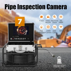 7" 1080P Screen Pipe Inspection Camera WiFi Wireless DVR Video Endoscope Camera - Picture 1 of 11