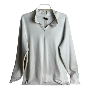 Nike Fit Dry 1/4 Zip Pullover Athletic Shirt Men's Large White Activewear - Picture 1 of 5