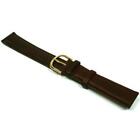 Watch Band Brown Leather Padded Smooth Calf 18mm 